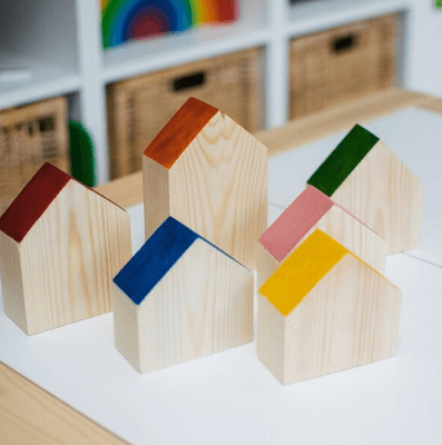DIY Toy Wooden Houses by Inspire My Play