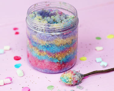 DIY Unicorn Body Scrub at Home by Caro DIY