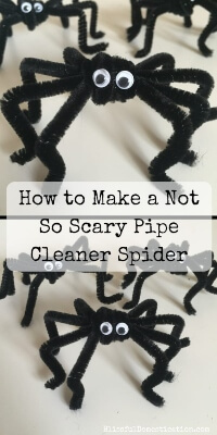 How to Make Not So Scary Pipe Cleaner Spiders