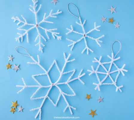 Pipe Cleaner Snowflakes from The Best Ideas for Kids