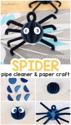 Pipe Cleaner Spider Craft