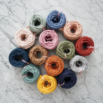 Recycled Cotton Macrame Cord 4mm 50 ft