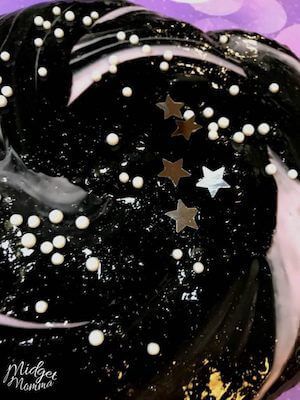 Easy Sparkly Black Galaxy Slime by The Best Kids Crafts And Activities