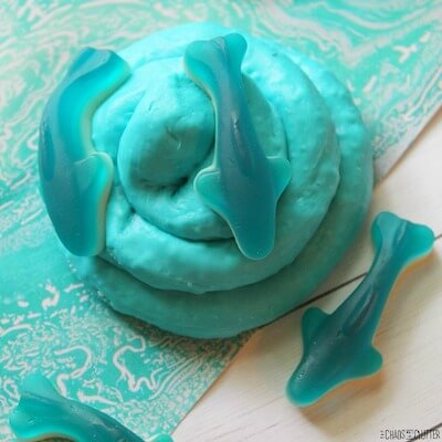 Edible Shark Fluffly Slime by The Chaos And The Clutter
