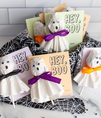 Ghost Lollipop And Hey, Boo Free Printable by The Super Mom Life