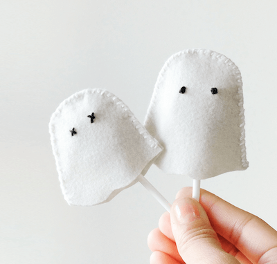 Cubierta de fantasma de piruleta de Halloween de I Try DIY