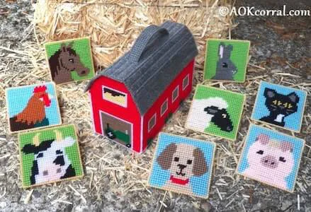 33 Plastic Canvas Patterns 21 Plastic Canvas Farm Game Toy Pattern by AOK Corral
