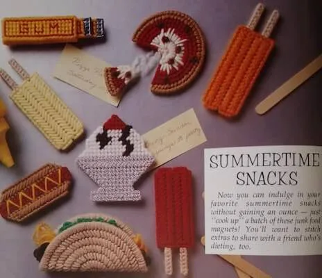 33 Plastic Canvas Patterns 28 Summertime Snacks Plastic Canvas Pattern by Raindrops And Memories