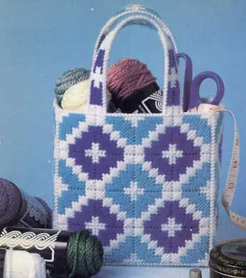 33 Plastic Canvas Patterns 23 Tote Bag Plastic Canvas Pattern by Fairy Penguin Crafts