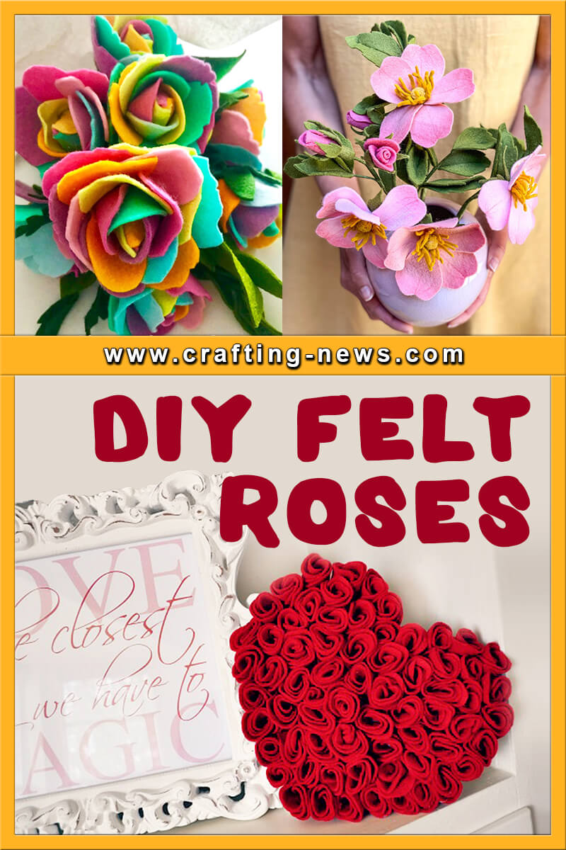 DIY Felt Roses How To Make Felt Roses