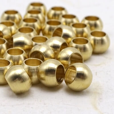 Brushed Matte Finish Solid Brass Beads from WildDoveBeads