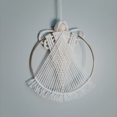 DIY How to Make a Wall Hanging Macrame Angel by SandysTextileStudio