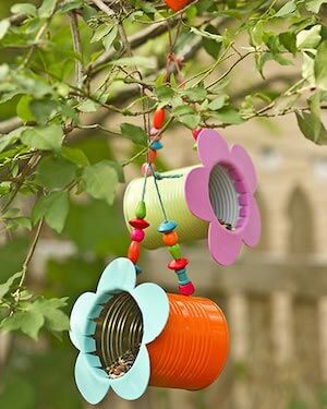 DIY Tin Can Flower Bird Feeder by Birds & Blooms