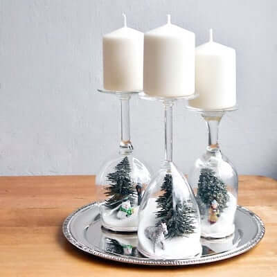 DIY Wine Glass Candle Holders by Popsugar Smart Living