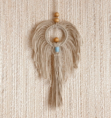 Easy Macrame Angel Wings Wall Decor Pattern by MacrameDecorDIY