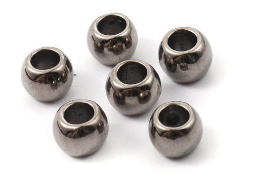 Gunmetal Metal Ball Spacer Beads from FavoredMemories
