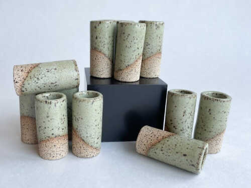 Handmade Skinny Ceramic Beads for Macrame from StaciaSchaeferDesign