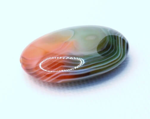 Large Oval Banded Agate Focal Bead from cutterstone