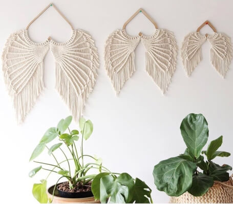 Macrame Angel Wings Pattern by FreeBirdFibers