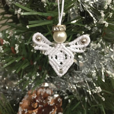 Macrame Christmas Angel Ornament by UniqueForYouByVanya