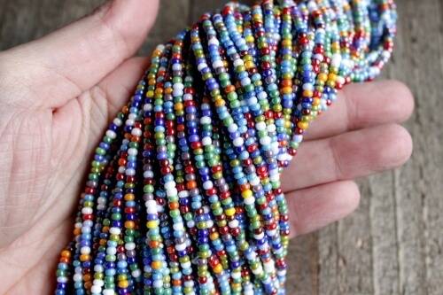 Rainbow Luster Seed Beads, Czech Glass Sead Beads from HempCraft
