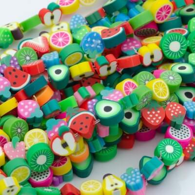 Small Fruit Shape Polymer Clay Beads from WarungBeads