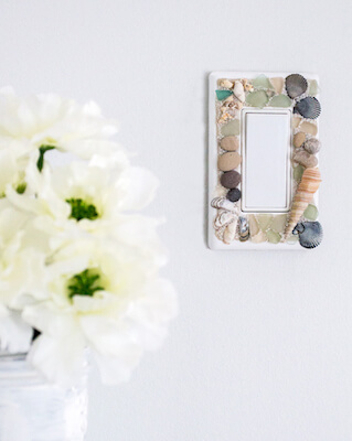Beachy Decorative Light Switch Cover by Resin Crafts
