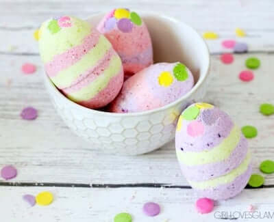 Cotton Candy Easter Egg Bath Bomb Recipe by Girl Loves Glam