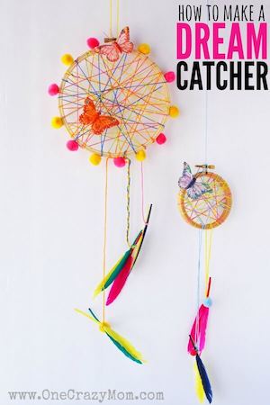 How To Make A Dream Catcher For Kids by One Crazy Mom