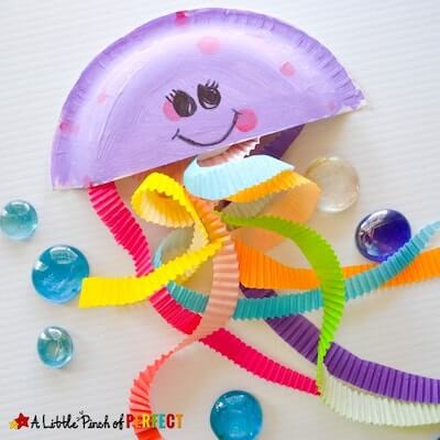 Paper Bowl Jellyfish Craft by A Little Pinch Of Perfect