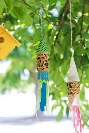 Rocket Bird Feeder by Lolly Jane