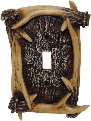 Rustic Antler Light Switch Cover