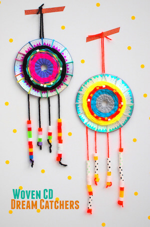 Woven CD Dream Catchers by Pink Stripes Socks