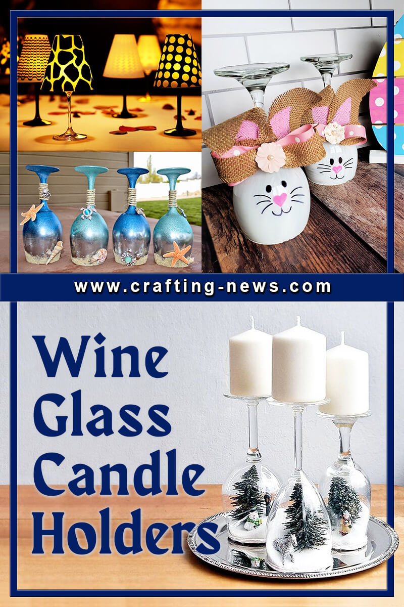 Wine Glass Candle Holders