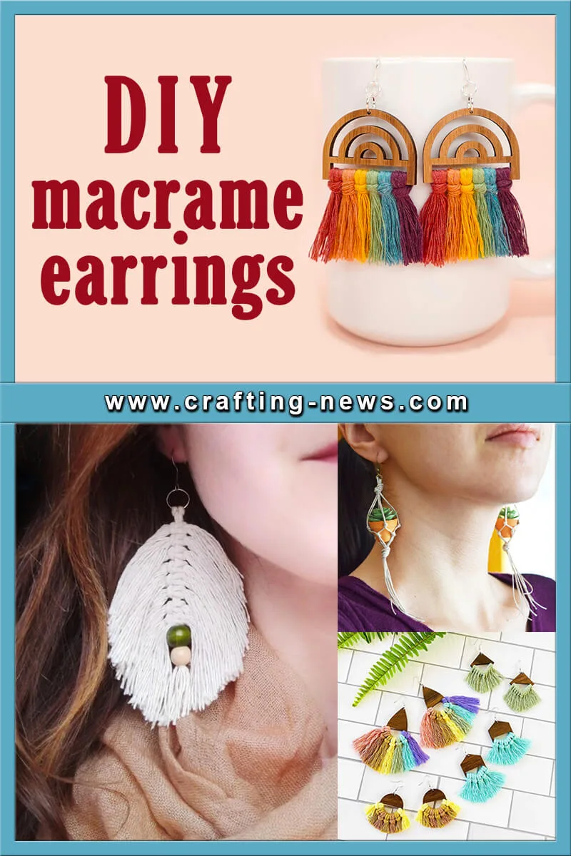 16 Macrame Earrings 1 DIY Macrame Earrings