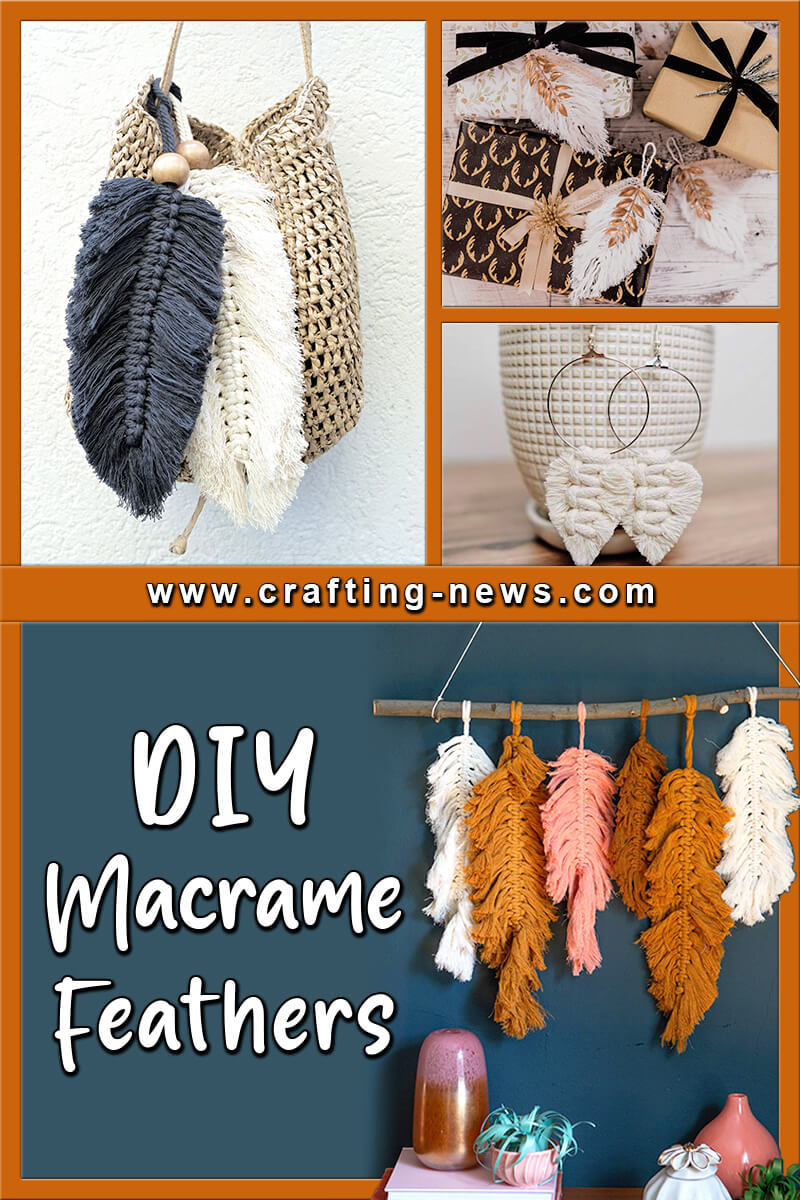 DIY Macrame Feathers