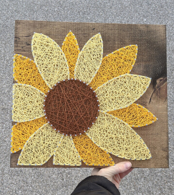 DIY String Art Sunflower Kit from KnottedBug