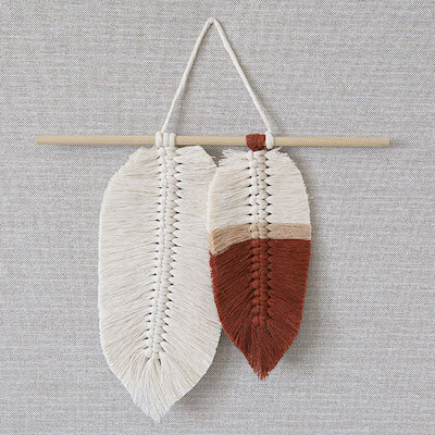 DIY Boho Macrame Feather Wall Hanging by Willow Bloom Home