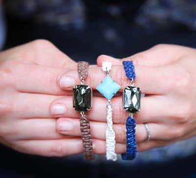 DIY Jewel Macrame Bracelet by Hello Glow