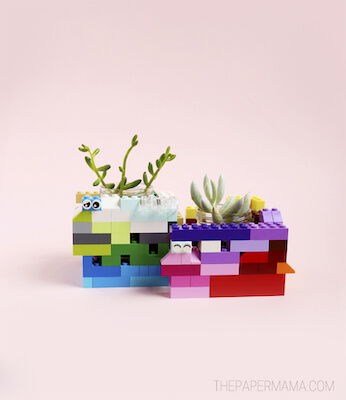 DIY LEGO Planter Project by The Paper Mama