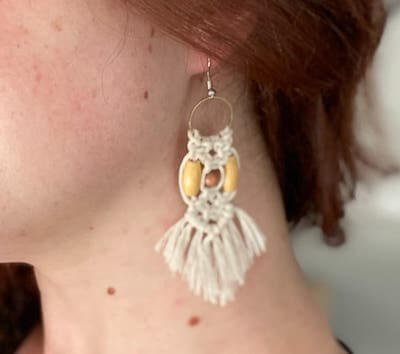 DIY Macrame Earrings Tutorial by Matching North