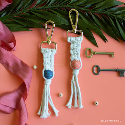 DIY Macrame Keychain by Lia Griffith