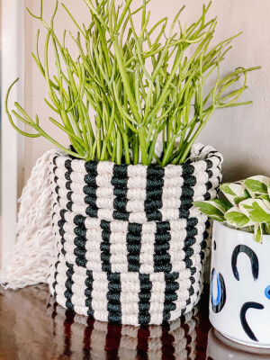 Free DIY Plant Macrame Basket Pattern by The Green Mad House