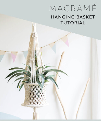 Hanging Macrame Basket Tutorial by DavidandCharles