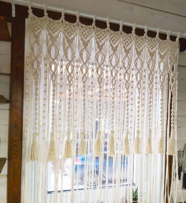Macrame Shower Curtains Fabric Panels from worldonlinemart