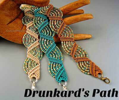 Drunkard's Path Micro Macrame Bracelet by Knot Just Macrame