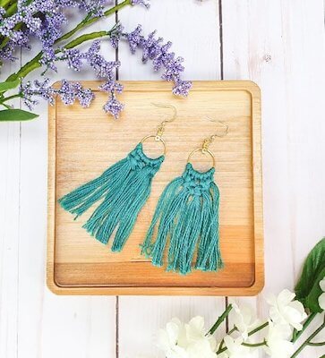 Easy Macrame Earrings Tutorial by Wonderfil UK