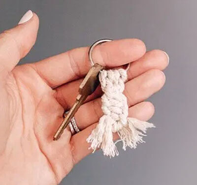 Easy Macrame Keychain by Pretty Handy Girl