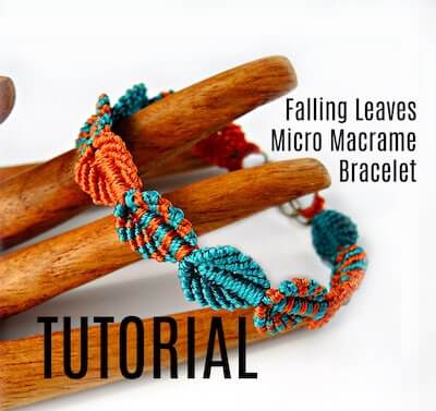 Falling Leaves Micro Macrame Bracelet by Knot Just Macrame