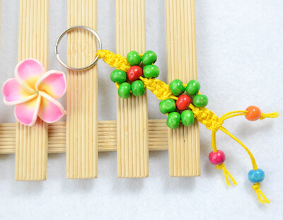 Flower Macrame Keychain by Pandahall